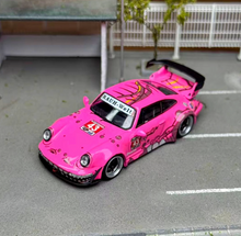 Load image into Gallery viewer, Flame 1:64 Pink Dinosaur #43 RWB 964 Sports Model Diecast Metal Car New Collection
