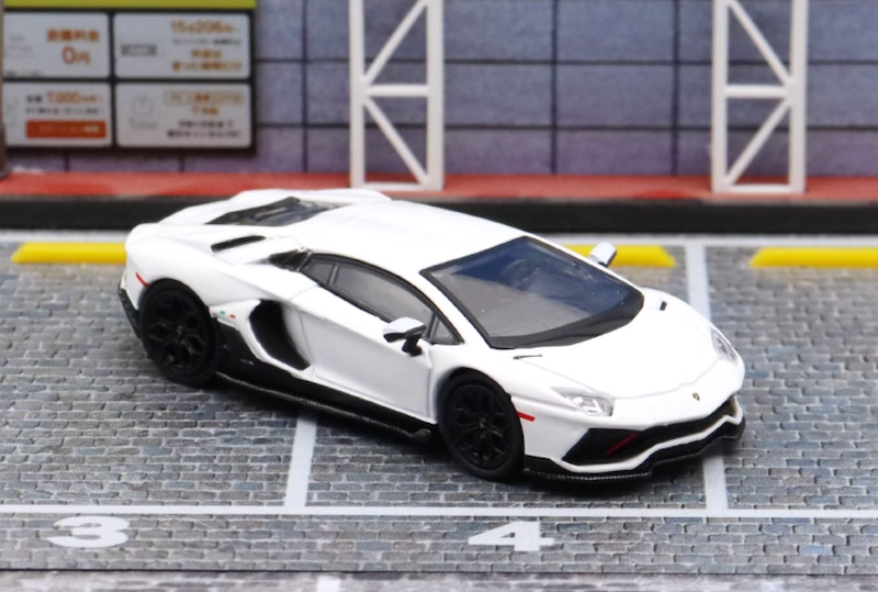 HF 1:64 White LP780-4 Super Racing Sports Model Diecast Metal Car New
