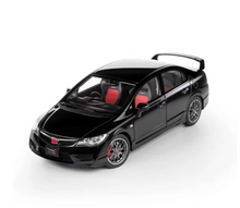 Load image into Gallery viewer, WELL 1:18 Black JDM Civic Vtec Type R FD2 Sports Diecast Model Metal Car New
