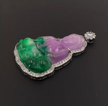 Load image into Gallery viewer, Nature Jade Guanyin Pendant Necklace Gift Jewelry charm Blessing Luck Jewelry f
