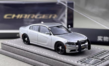 Load image into Gallery viewer, Elite 1:64 Silver Police Charger SRT Sedan Sports Model Diecast Metal Car New Collection
