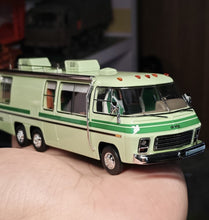 Load image into Gallery viewer, MK 1:64 Green HEC GMC Motor Home Road Trip RV Van Model Diecast Resin Car New Collection
