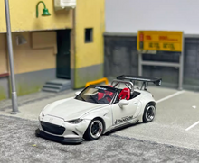 Load image into Gallery viewer, SW 1:64 JDM White Miata MX5 Convertible Pandem Sport Model Diecast Metal Car
