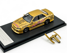 Load image into Gallery viewer, Mortal 1:64 Gold JP D1 Skyline GTR ER34 Sports Model Diecast Metal Car New Collection
