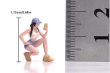 Load image into Gallery viewer, 1:64 Painted Figure Model Miniature Resin Sand Gym Fit Girl Sporty Woman Cap
