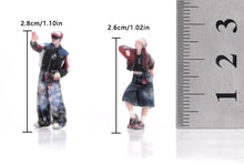 Load image into Gallery viewer, 1:64 Painted Figure Model Miniature Resin Sand Hip Hip Style Couple Man Girl
