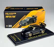 Load image into Gallery viewer, AR 1:64 Black RWB 930 Classic Sports Open Model Diecast Metal Car New Collection

