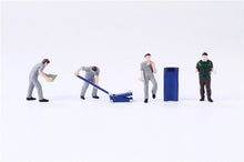 Load image into Gallery viewer, 1:64 Painted Figure Mini Model Miniature Resin Diorama Car Garage Repairman Set

