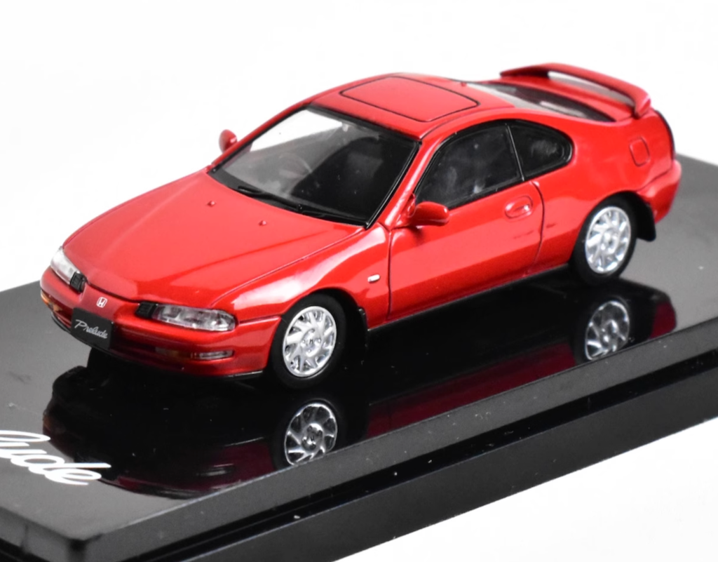 Hobby Japan 1:64 Red Prelude Later Coupe Sports Model Diecast Metal Car New Collection