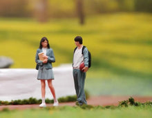 Load image into Gallery viewer, 1:64 Painted Figure Model Miniature Resin Diorama Sand School Couple Lovers Toy
