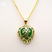 Load image into Gallery viewer, Nature Jade Love Pendant Necklace Gift Jewelry charm Blessing Adore Jewelry b
