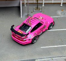 Load image into Gallery viewer, Flame 1:64 Pink Dinosaur #43 RWB 993 Sports Model Diecast Metal Car New Collection
