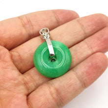 Load image into Gallery viewer, Nature Jade Round Pendant Necklace Gift Jewelry charm Blessing Lucky Fortune s
