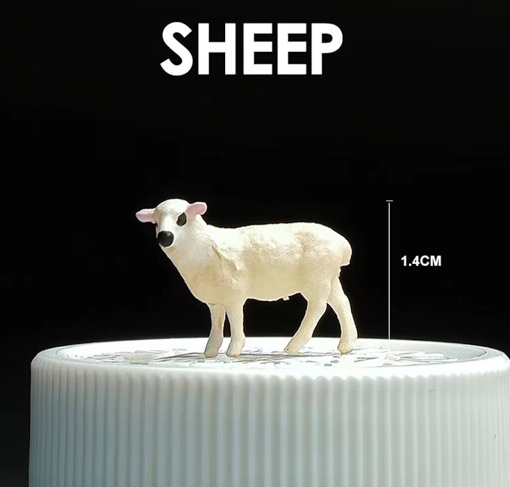 1:64 Painted Figure Mini Model Miniature Farm Scenes Sand Resin Toy Sheep Animal