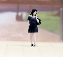 Load image into Gallery viewer, 1:64 Painted Figure Model Miniature Resin Diorama Black Hair Pretty Girl Lady C
