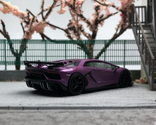 Load image into Gallery viewer, HH 1:64 Purple Sian Aventador SVJ Racing Sports Model Diecast Metal Car New
