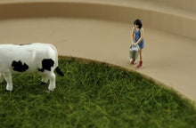 Load image into Gallery viewer, 1:64 Painted Figure Model Miniature Resin Diorama Farmer Girls Cows Carts Set
