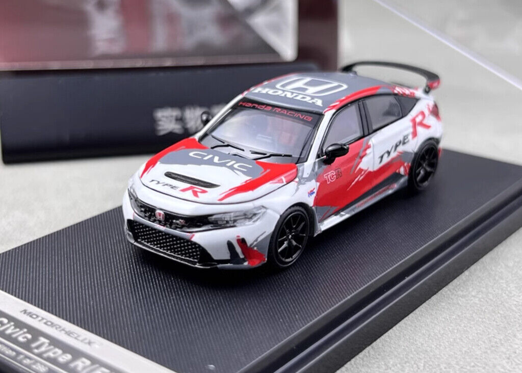 MH 1:64 JDM TCR Civic Type R FL5 Sports Model Diecast Metal Car New Collection