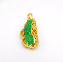 Load image into Gallery viewer, Nature Jade Lucky Beans Pendant Necklace Gift Jewelry charm Blessing Fortune new
