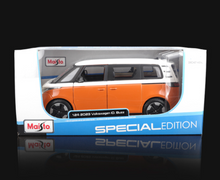 Load image into Gallery viewer, Maisto 1:24 Orange VW ID Buzz EV Mini Van Camper Model Diecast Metal Car New
