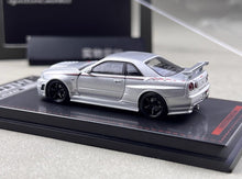 Load image into Gallery viewer, IG 1:64 Silver Skyline GTR R34 Z-tune CRS Sports Model Diecast Metal Car New Collection
