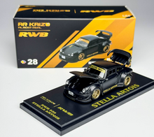 Load image into Gallery viewer, AR 1:64 Black RWB 930 Classic Sports Open Model Diecast Metal Car New Collection
