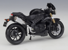 Load image into Gallery viewer, Bburago 1:18 2011 Black Speed Triple Sports Model Diecast Metal Motorcycle New
