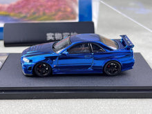 Load image into Gallery viewer, Fuji 1:64 Blue Carbon Skyline GTR R34 Nismo Z-Tune Model Diecast Metal Car
