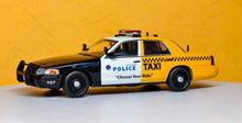 Load image into Gallery viewer, GOC 1:64 Black Yellow Crown Victoria CV DUI Police Model Diecast Metal Car New Collection
