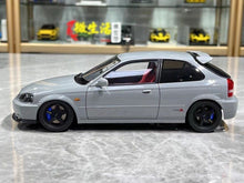 Load image into Gallery viewer, MH 1:18 Grey JDM Civic Type R EK9 B16B Vtec Engine Model Diecast Metal Car
