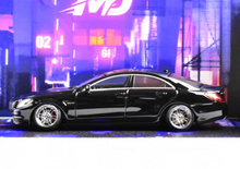 Load image into Gallery viewer, MJ 1:64 HEC Black Silver CLS 63 VIP Sedan Sports Model Diecast Metal Car New Collection
