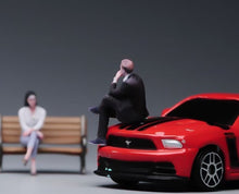Load image into Gallery viewer, 1:64 Painted Figure Model Miniature Resin Diorama Suit Man Businessman Sitting A
