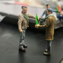 Load image into Gallery viewer, 1:64 Painted Figure Mini Model Miniature Resin Diorama Cheers Chat Drinking Man
