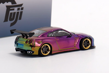 Load image into Gallery viewer, Fuji 1:64 Plating Purple GTR R35 Pandem Rocket Bunny Model Diecast Metal Car

