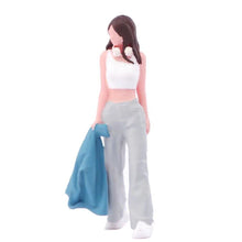 Load image into Gallery viewer, 1:64 Painted Figure Model Miniature Resin Diorama Sand Girl Carrying Clothes Toy New Collection
