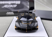 Load image into Gallery viewer, HKM 1:64 Black Carbon Jesko Attack Racing Sports Model Diecast Metal Car New Collection

