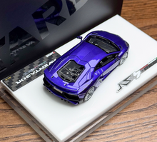 Load image into Gallery viewer, Tardis 1:64 Purple Aventador LP750-4 SV Sports Model Diecast Resin Car New Collection
