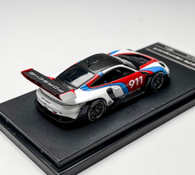Load image into Gallery viewer, HKM 1:64 White 911 GT3 R 992 Rennsport Sports Model Diecast Metal Car New Collection
