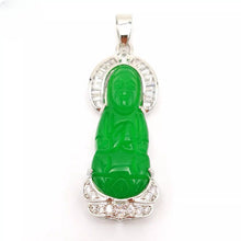 Load image into Gallery viewer, Nature Jade Guanyin Pendant Necklace Gift Jewelry charm Blessing Fortune New ff
