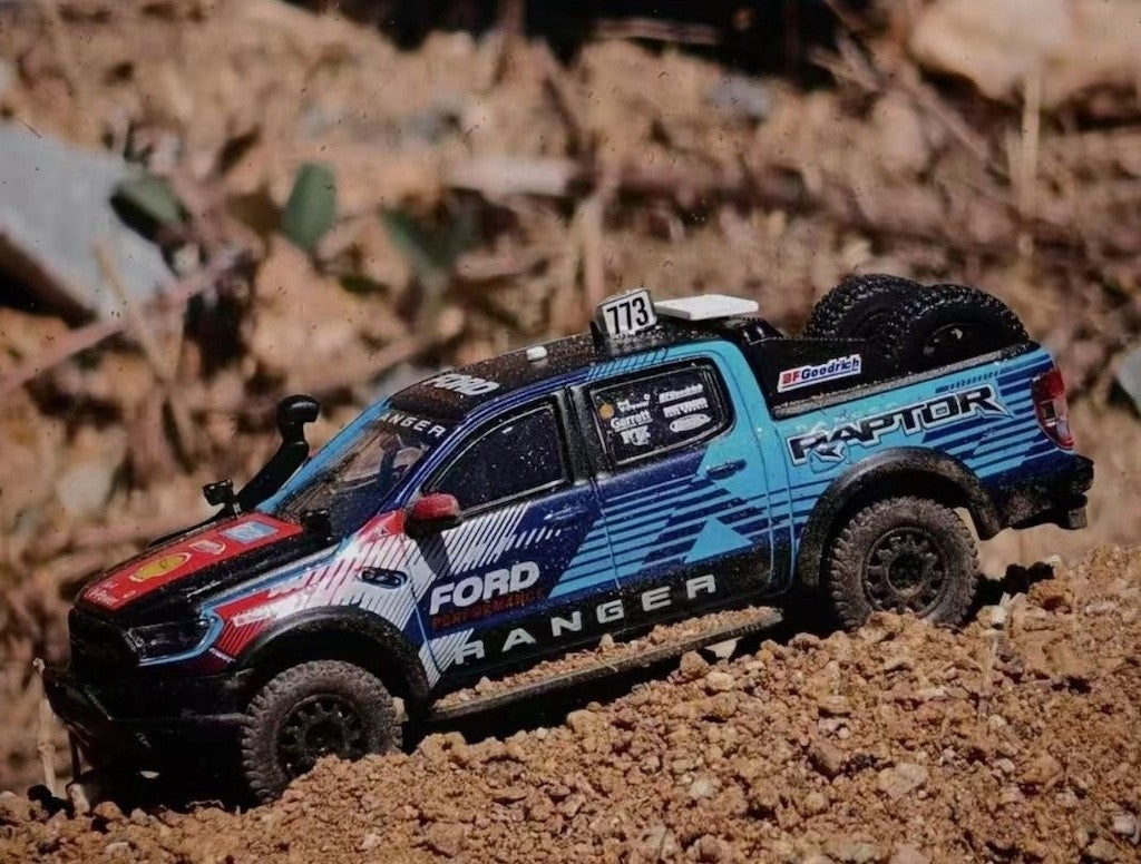 MK 1:64 Blue Ranger Raptor Pickup Truck Sports Model Diecast Metal Car New Collection
