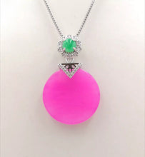 Load image into Gallery viewer, Nature Jade Round Pendant Necklace Gift For Woman Jewelry charm Blessing Lucky S
