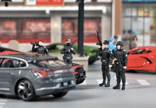 Load image into Gallery viewer, 1:64 Painted Figure Mini Model Miniature Resin Diorama Sand SWAT Policeman Toy
