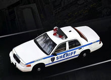 Load image into Gallery viewer, MK 1:64 White Sheriff Police CV CROWN VICTORIA Model Diecast Metal Car New Collection
