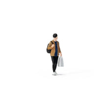 Load image into Gallery viewer, 1:64 Painted Figure Mini Model Miniature Car Scenes Resin Casual Man Carring Bag

