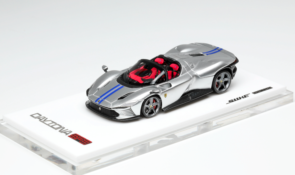 SUHE 1:64 Silver SP3 Daytona Red Seat Sports Model Diecast Resin Car New Collection