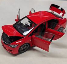 Load image into Gallery viewer, WELL 1:18 Red JDM Civic Type R FD2 Sports Diecast Model Metal Car New
