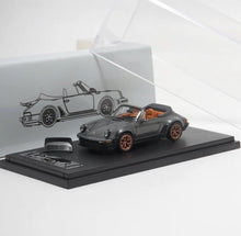 Load image into Gallery viewer, RM 1:64 Gray Singer 930 Turbo Study Convertible Model Diecast Metal Car New Collection
