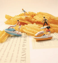 Load image into Gallery viewer, 1:64 Painted Figure Model Miniature Resin Diorama Toy Surf Motorboat Water Sport
