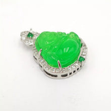 Load image into Gallery viewer, Nature Jade Budha Green Pendant Necklace Gift Jewelry charm Blessing Fortune new
