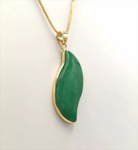 Load image into Gallery viewer, Nature Jade Leaf Green Pendant Necklace Gift Jewelry charm Blessing Luck Fortune

